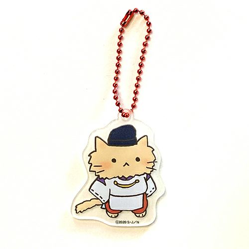 ねこねこ日本史　和紙アクリルキーホルダー　源義経